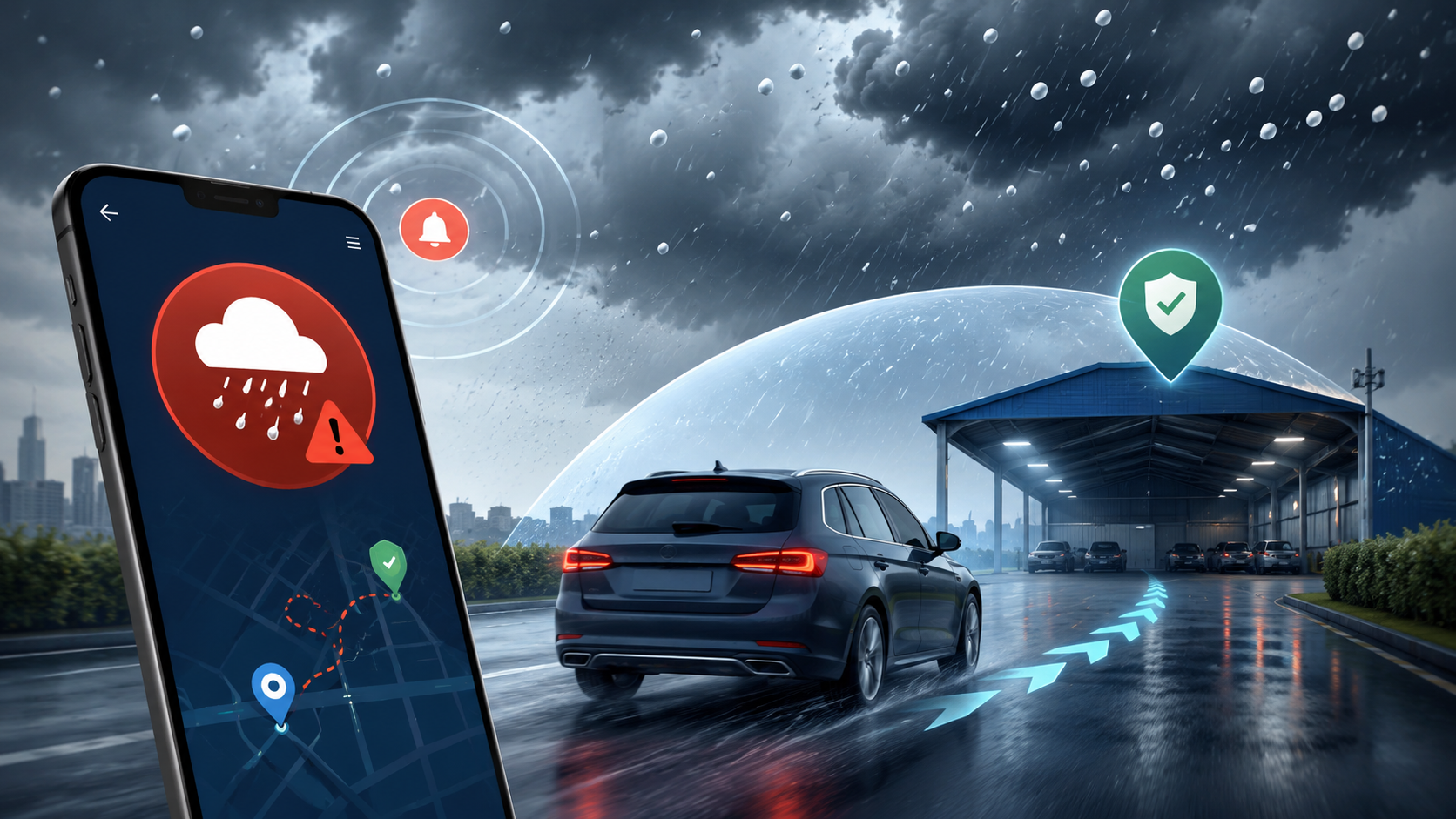 App allerta grandine auto: perché l’avviso da solo non basta