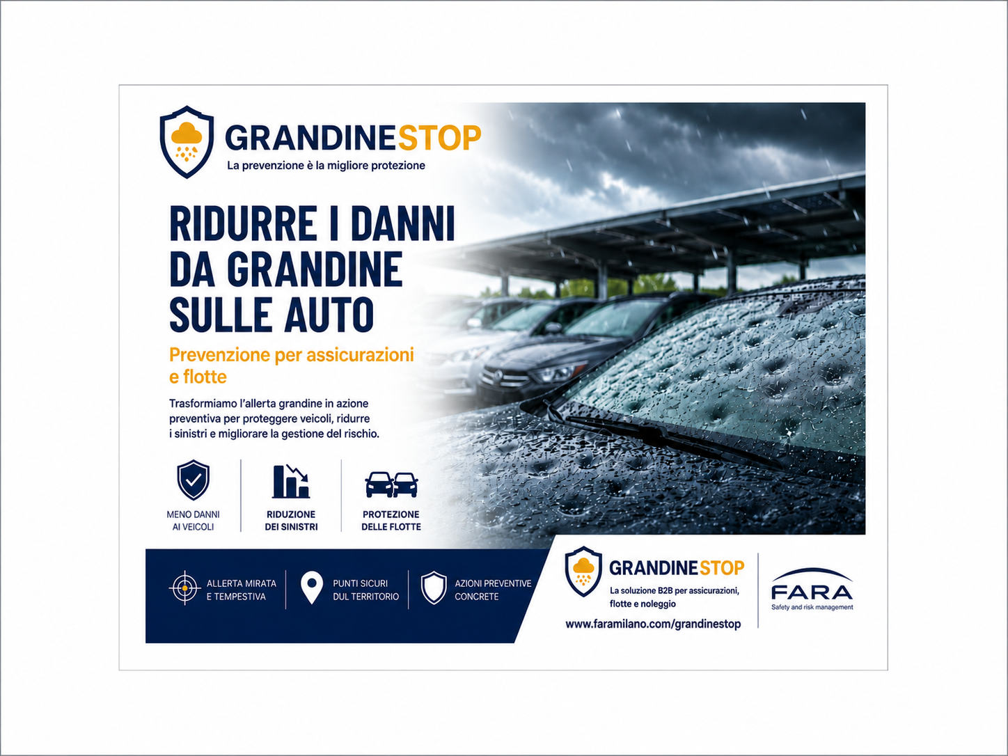 Ridurre i danni da grandine sulle auto: prevenzione per assicurazioni e flotte