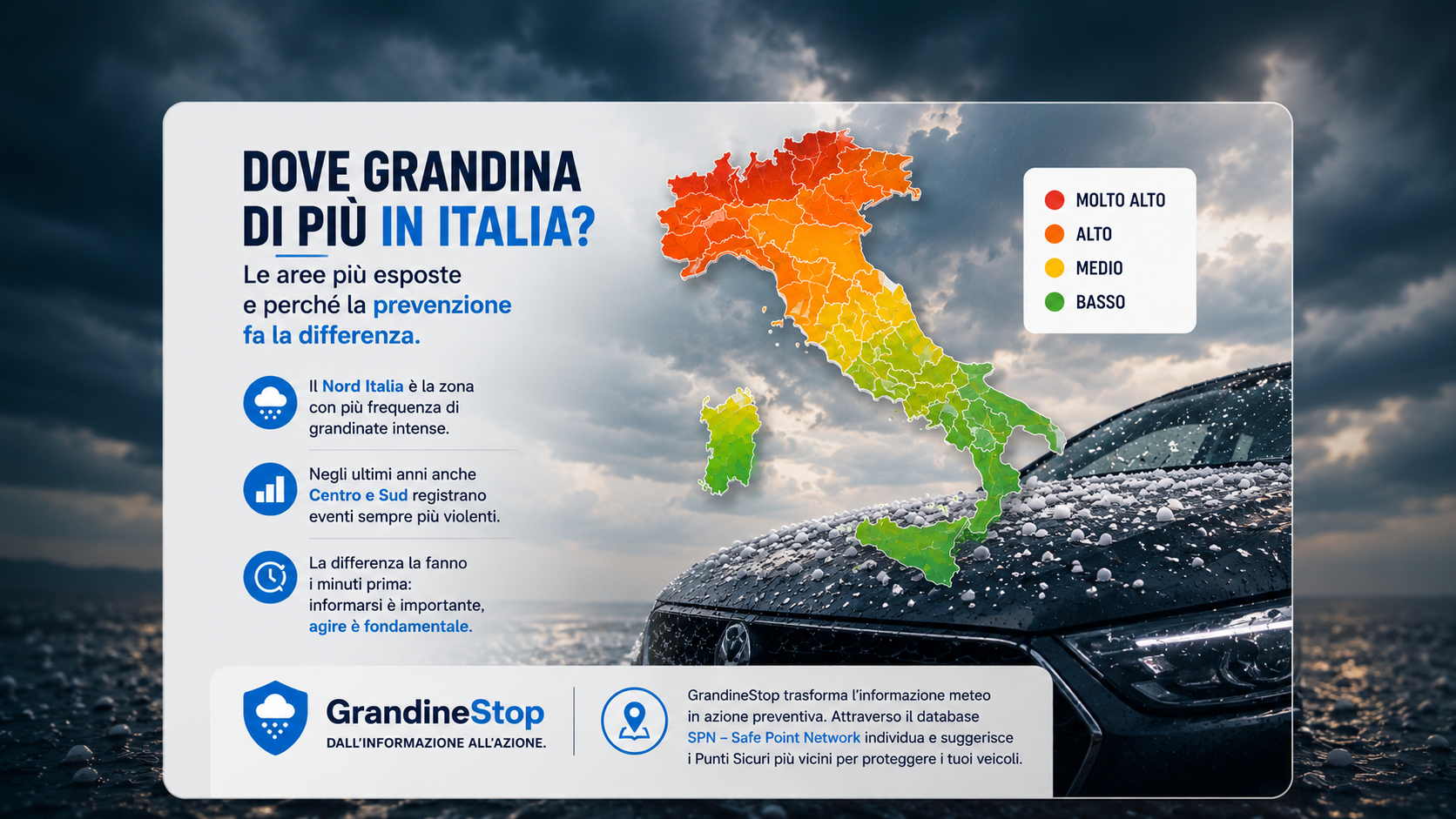 Dove grandina di più in Italia?