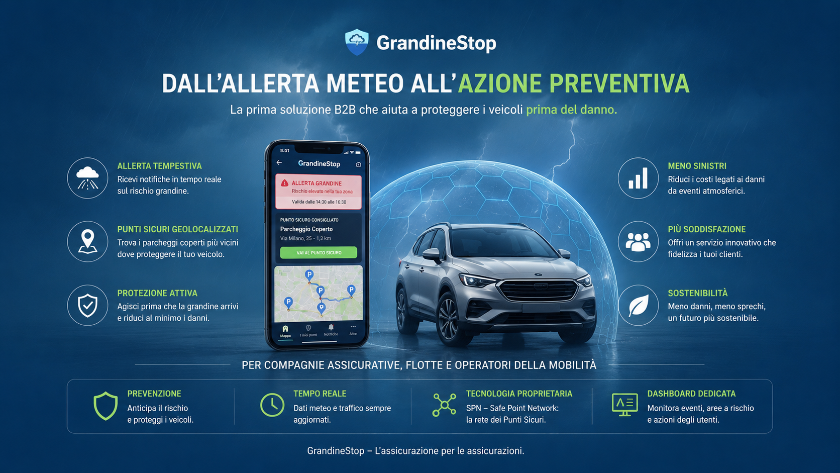 Auto grandinata: quanto perde di valore, quanto costa ripararla e cosa copre l’assicurazione
