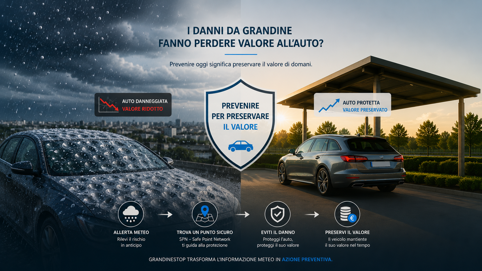 I danni da grandine fanno perdere valore all’auto?