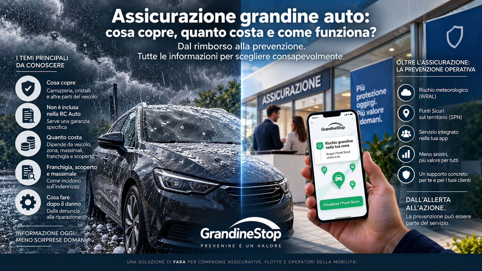 Assicurazione grandine auto: cosa copre, quanto costa e come funziona