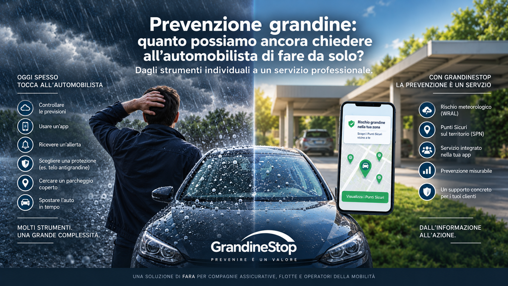 Prevenzione grandine: quanto possiamo ancora chiedere all’automobilista di fare da solo?