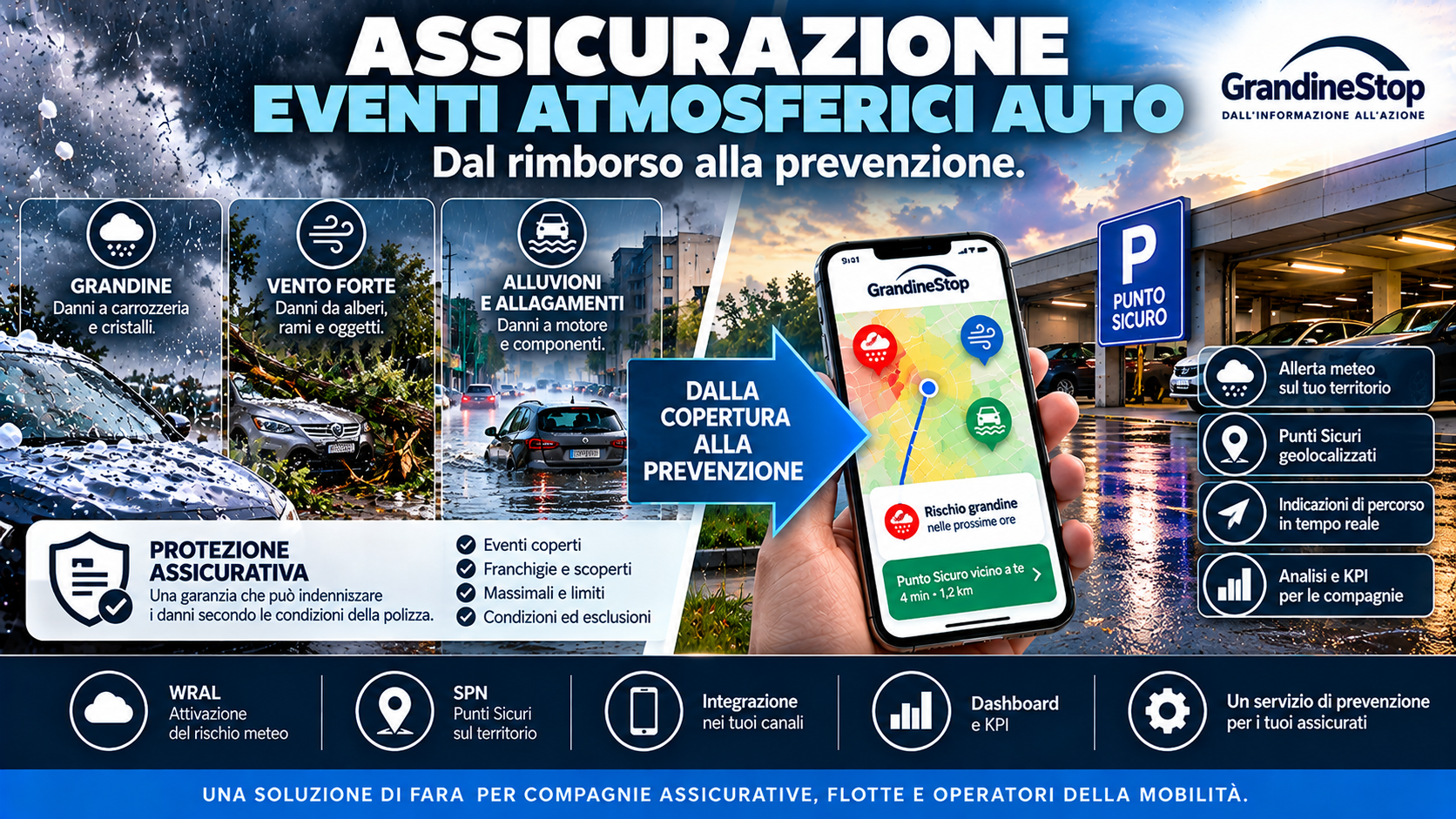 Assicurazione eventi atmosferici auto: cosa copre e come prevenire i danni